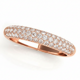 1/2 ctw Wedding Bands Pave — Rose Gold