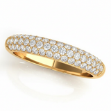 1/2 ctw Wedding Bands Pave — Yellow Gold