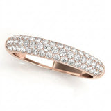 1/2 ctw Wedding Bands Pave — Rose Gold