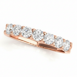 1 ctw Wedding Bands Prong-Set — Rose Gold