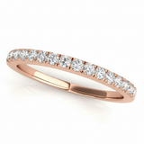 1/8 ctw Wedding Bands Prong-Set — Rose Gold