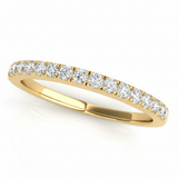 1/8 ctw Wedding Bands Prong-Set — Yellow Gold