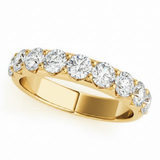 2 ctw Wedding Bands Prong-Set — Yellow Gold