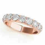 2 ctw Wedding Bands Prong-Set — Rose Gold