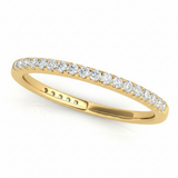 3/8 ctw Wedding Bands Prong-Set — Yellow Gold