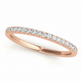 3/8 ctw Wedding Bands Prong-Set — Rose Gold