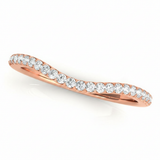 1/6 ctw Wedding Bands Prong-Set — Rose Gold