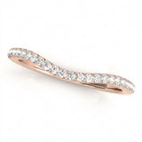 1/6 ctw Wedding Bands Prong-Set — Rose Gold