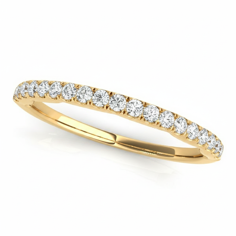 1/3 ctw Wedding Bands Prong-Set — Yellow Gold