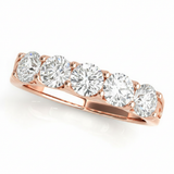 1 1/2 ctw Wedding Bands Prong-Set — Rose Gold