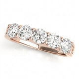 1 1/2 ctw Wedding Bands Prong-Set — Rose Gold