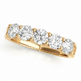 1 1/2 ctw Wedding Bands Prong-Set — Yellow Gold
