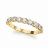 1 ctw Wedding Bands Prong-Set — Yellow Gold