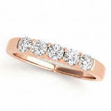 1 1/2 ctw Wedding Bands Prong-Set — Rose Gold