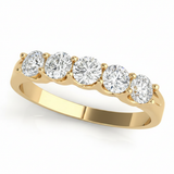 1 1/2 ctw Wedding Bands Prong-Set — Yellow Gold