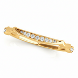 1/10 ctw Wedding Bands Prong-Set — Yellow Gold