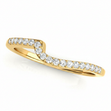 1/4 ctw Wedding Bands Prong-Set — Yellow Gold