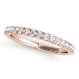1/4 ctw Wedding Bands Prong-Set — Rose Gold