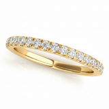 1/4 ctw Wedding Bands Prong-Set — Yellow Gold