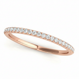 1/8 ctw Wedding Bands Prong-Set — Rose Gold