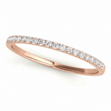 1/8 ctw Wedding Bands Prong-Set — Rose Gold