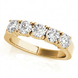 Wedding Bands Prong-Set — 1/4 ctw — Yellow Gold
