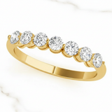 Wedding Bands Prong-Set — 1/2 ctw — Yellow Gold