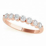 Wedding Bands Prong-Set — 1/2 ctw — Rose Gold