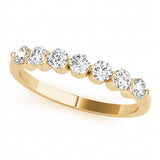 Wedding Bands Prong-Set — 1/2 ctw — Yellow Gold