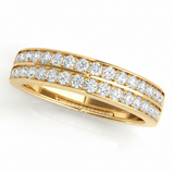 1/2 ctw Wedding Bands Prong-Set — Yellow Gold
