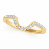 1/6 ctw Wedding Bands Prong-Set — Yellow Gold