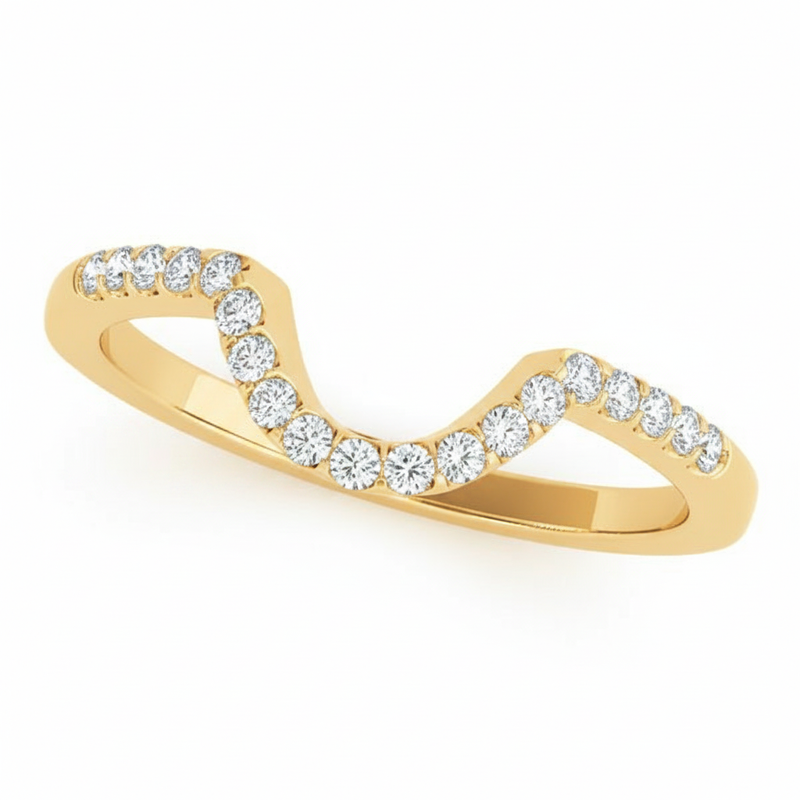 1/6 ctw Wedding Bands Prong-Set — Yellow Gold