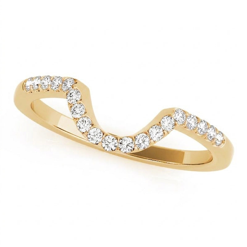 1/6 ctw Wedding Bands Prong-Set — Yellow Gold