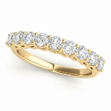 Wedding Bands Prong-Set — 1 1/3 ctw — Yellow Gold