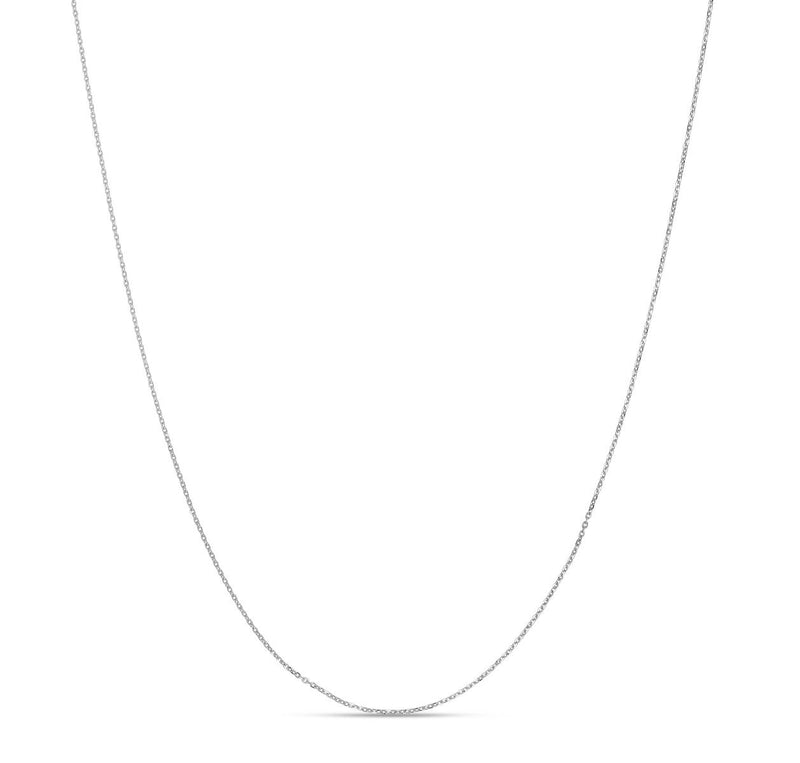 14K Gold 0.87mm Double Extendable Diamond Cut Cable Chain