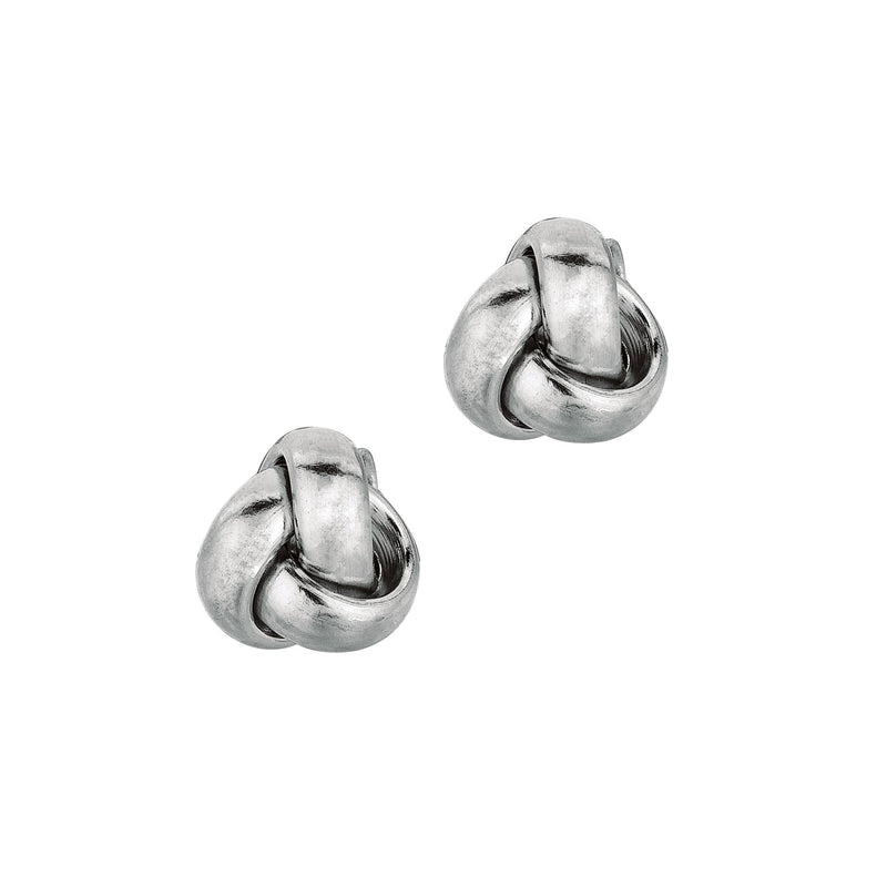 14K Gold Mini Classic Polished Love Knot Stud Earring