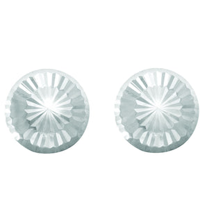 14K Gold Small Diamond Cut Burst Post Earring