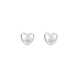 14K Gold Small Polished Heart Post Earring