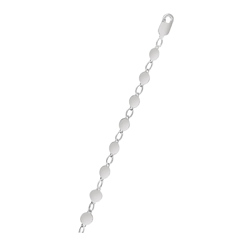 14K Gold Round Mirror Chain