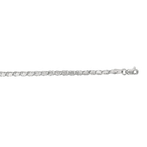 14K Gold 3mm Heart Chain