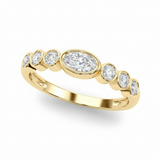 1/2 ctw With Oval Color Center Ring — Yellow Gold
