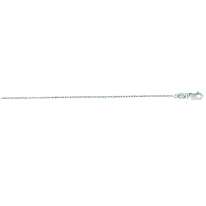 14K Gold 1.1mm Diamond Cut Cable Chain 