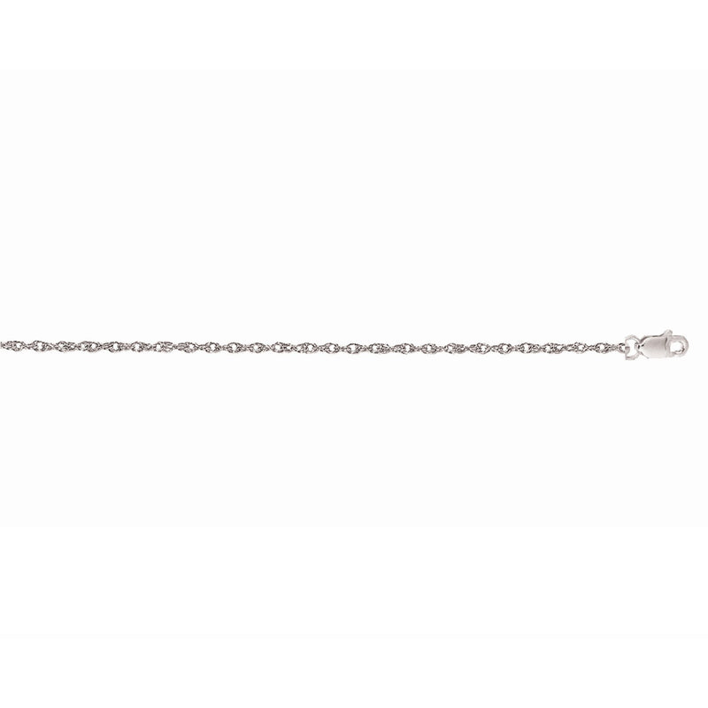 14K Gold .8mm Machine Rope Chain (Carded) 