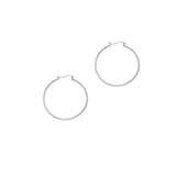 14K Gold 1.5x40mm Hoops