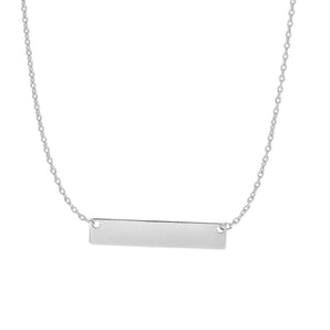 14K Gold Small Bar Necklace