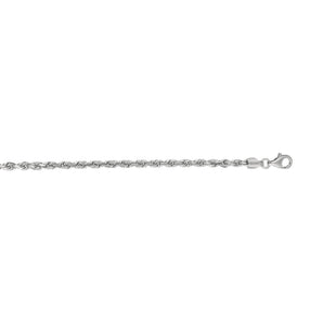 14K Gold 3mm Diamond Cut Royal Rope Chain 