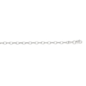 14K Gold 3.2mm Lite Oval Rolo Chain