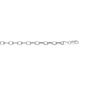 14K Gold 4.6mm Lite Oval Rolo Chain 