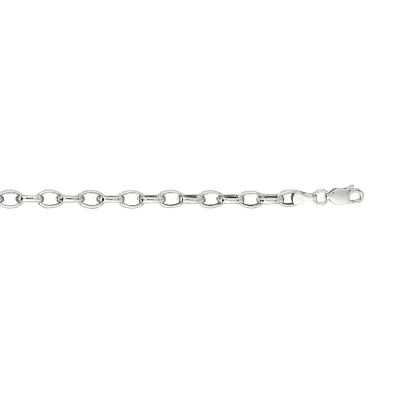 14K Gold 4.6mm Lite Oval Rolo Chain 