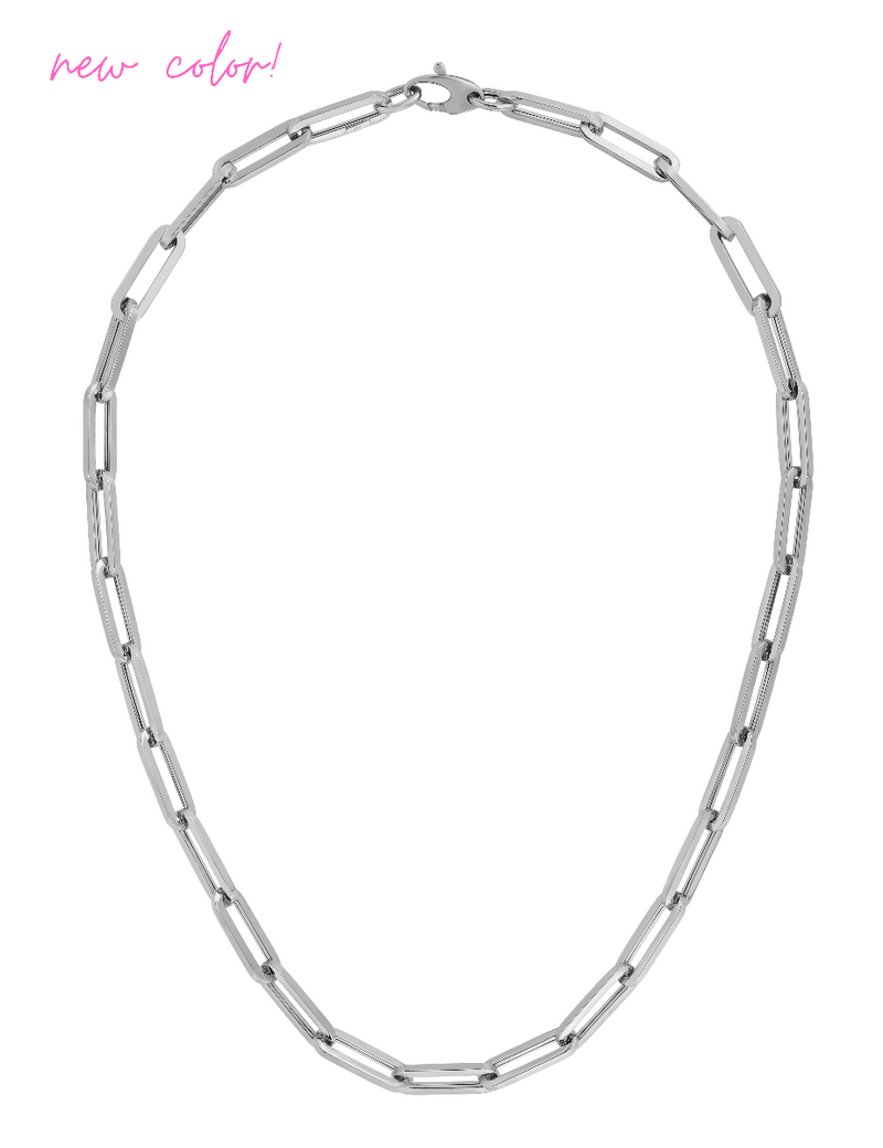 14K Gold 6.1mm Paperclip Chain 